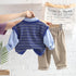 Spring and Autumn Boys Shirt Long Sleeve Set Three-Piece Set